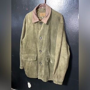 Clearwater Outfitters men's brown suede leather jacke